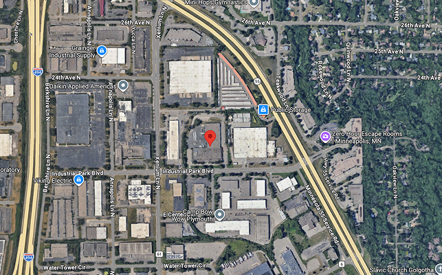 Satellite map of Buywander Minneapolis at 13310 Industrial Park Blvd, Plymouth, MN 55441